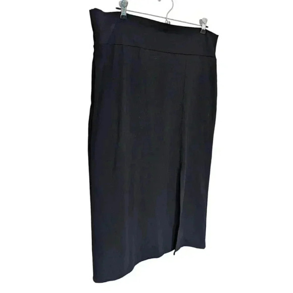 Melow Pencil Skirt Navy Blue Pull On Stretch Side Slit Women's size Extra Large - Picture 4 of 11